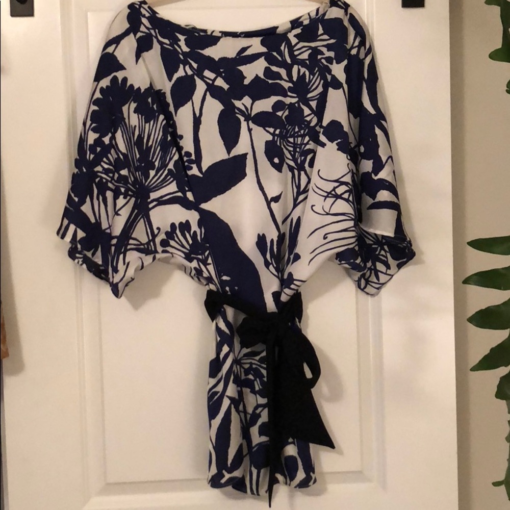 Blue and White Dress